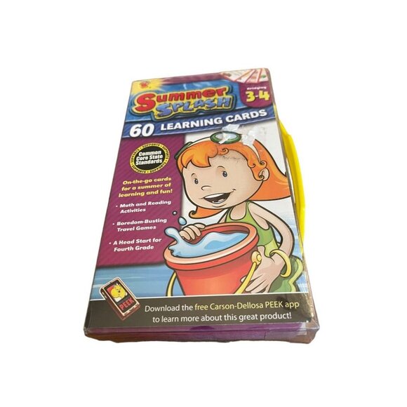 Carson-Dellosa Summer Splash 60 Learning Cards Bridging 3-4 - Picture 2 of 10